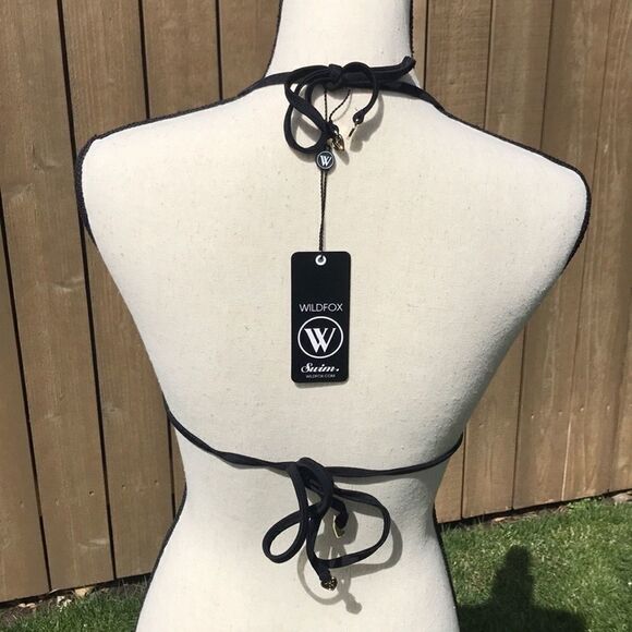 Wildfox NWT Cheetah Animal Print Reversible Bikini Top Women's Size Medium - Picture 3 of 5